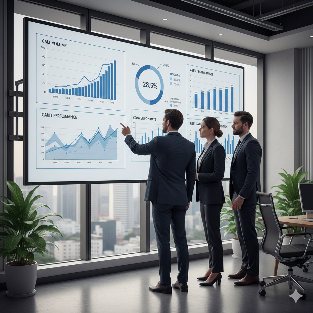 Call tracking performance analytics dashboard