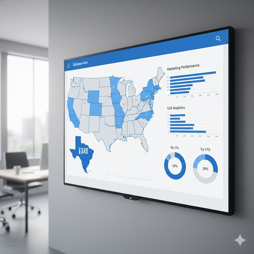 multi-location call tracking analytics dashboard